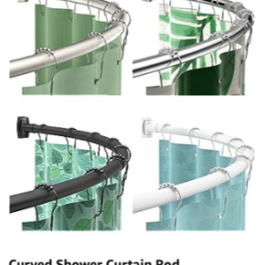 Nicole Moses Real Estate One Great Lakes Bay Region - Shop Now - PrettyHome Adjustable Arched Curved Showerr Curtain Rod